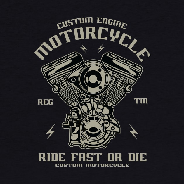 Custom Engine Motorcycle by RaptureMerch